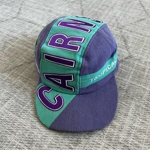 Vintage 1990s Cairns Australia Tropical North Logo Blue/Purple OSFM Velcro Hat